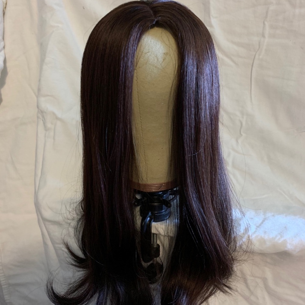 20 Inch Dark Brown Human Hair Topper